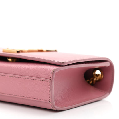 Saint Laurent Grain De Poudre Small Classic Monogram Kate Satchel Old Rose 10 of 10