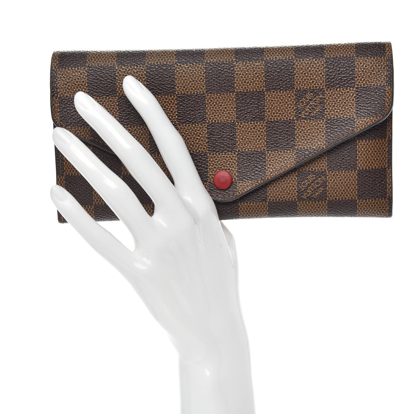 Damier Ebene Josephine Wallet Red