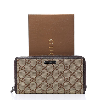 Gucci Monogram Metal Bar Zip Around Wallet Dark Brown 8 of 8