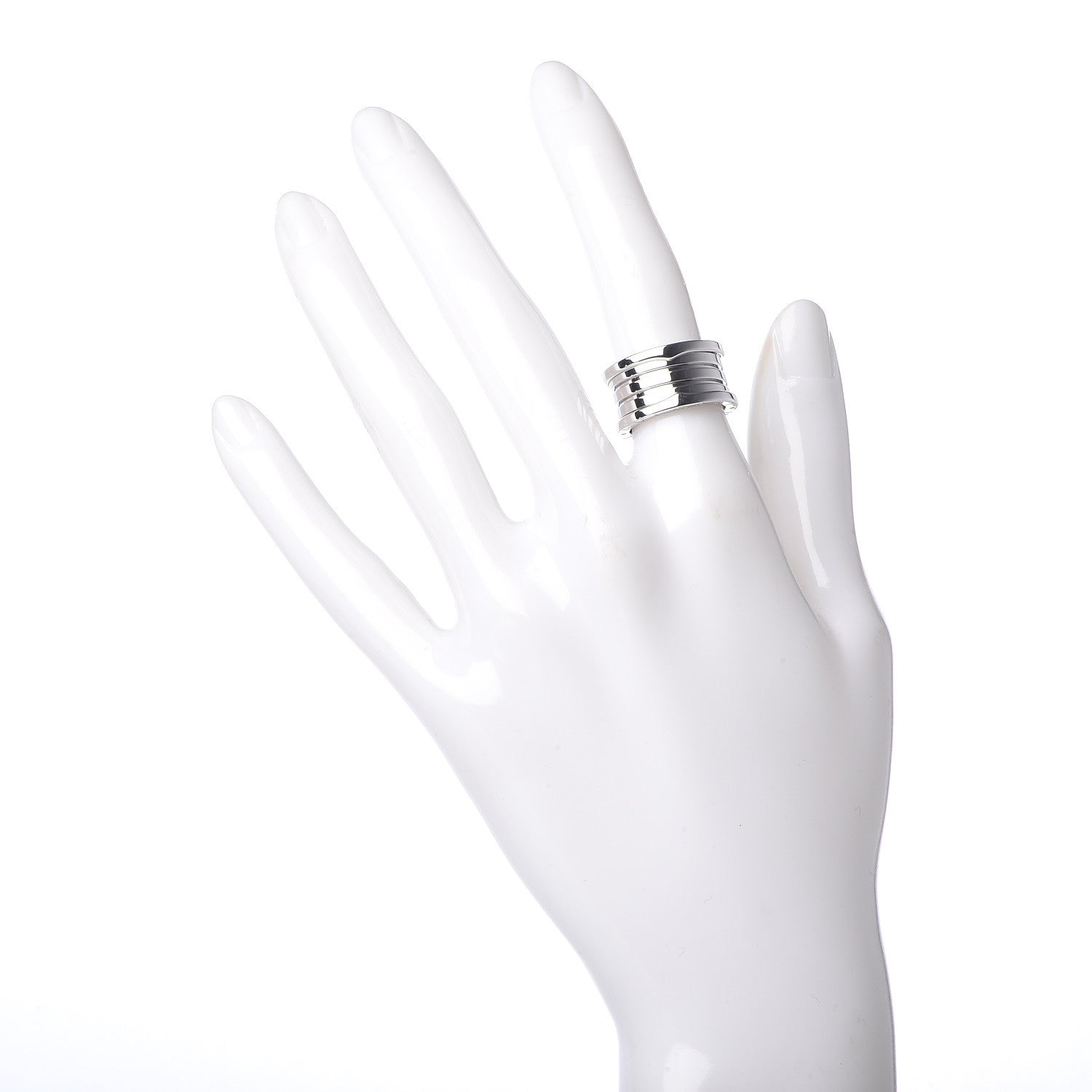 Bulgari 18K White Gold B.Zero1 Four-Band Ring 50 5.25 3 of 8