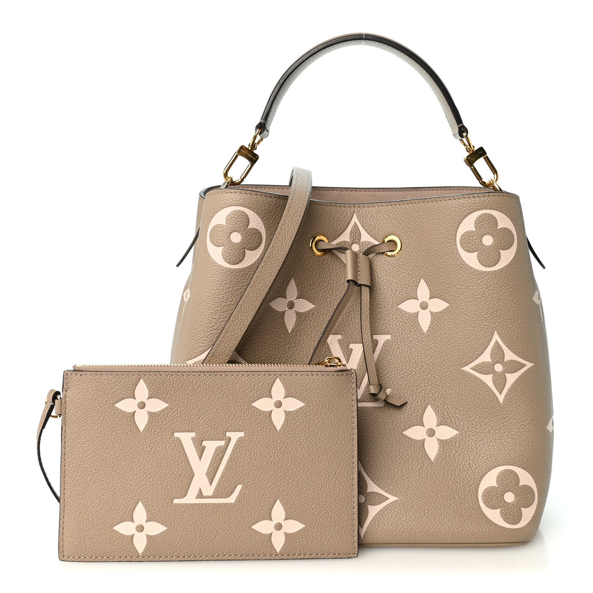 Louis Vuitton Empreinte Monogram Giant Neonoe MM Tourterelle Creme 2 of 10