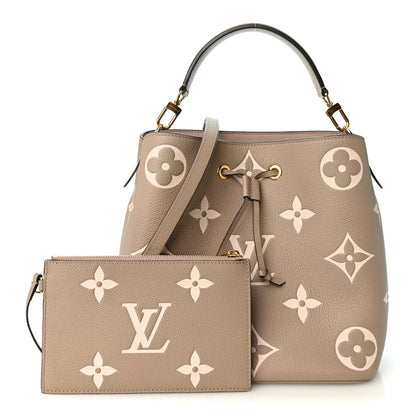 Louis Vuitton Empreinte Monogram Giant Neonoe MM Tourterelle Creme 2 of 10