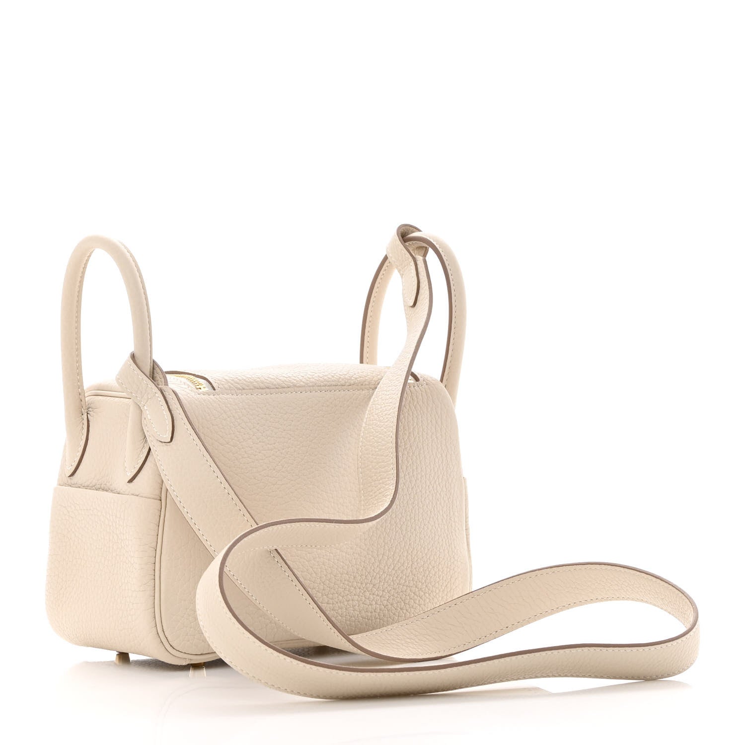 Hermes Taurillon Clemence Mini Lindy 20 Craie 3 of 11