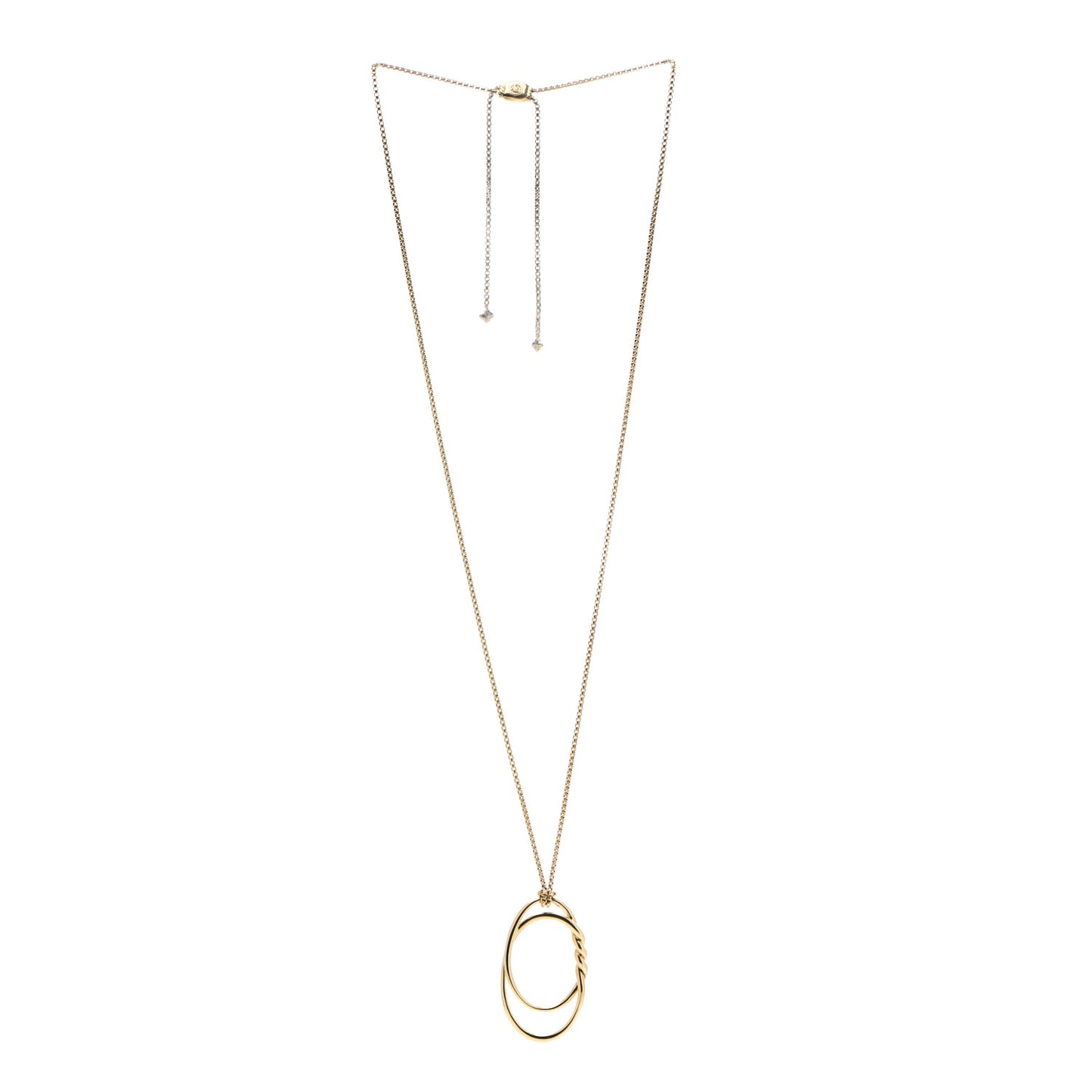 18K Yellow Gold 47mm Continuance Pendant Necklace