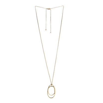 David Yurman 18K Yellow Gold 47mm Continuance Pendant Necklace 3 of 6
