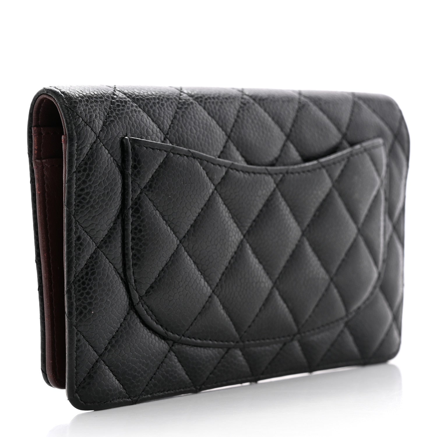 Chanel Caviar Quilted Yen Wallet Black 3 of 13