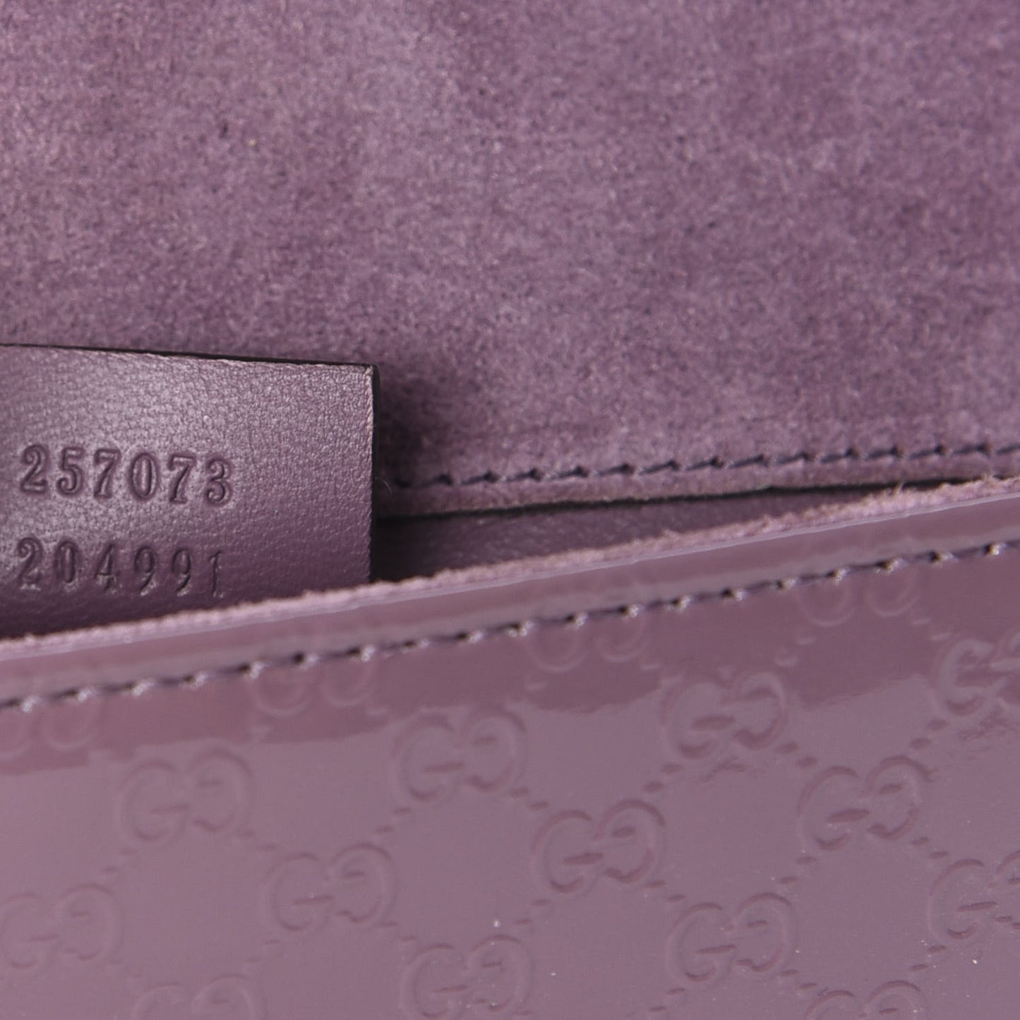 Patent Microguccissima Small Broadway Clutch Argyle Lavender