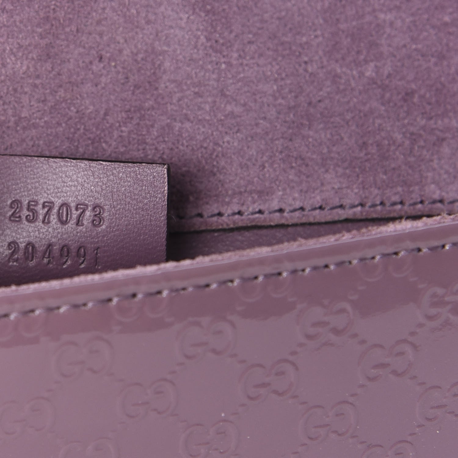 Gucci Patent Microguccissima Small Broadway Clutch Argyle Lavender 7 of 8