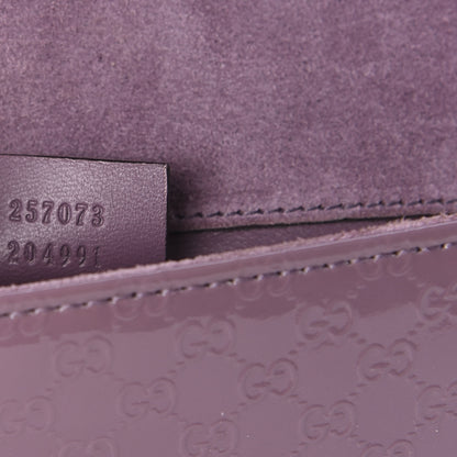 Gucci Patent Microguccissima Small Broadway Clutch Argyle Lavender 7 of 8