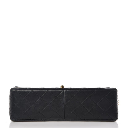 Chanel Lambskin Quilted Medium Double Flap Black 18 of 20