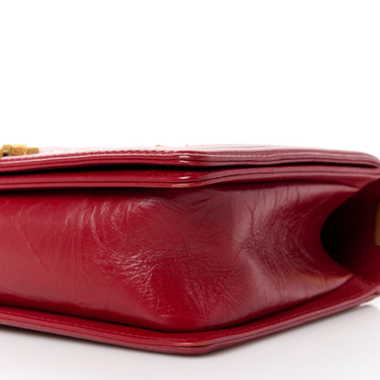 Chanel Aged Calfskin Quilted New Medium Jacket Boy Flap Dark Red 10 of 11