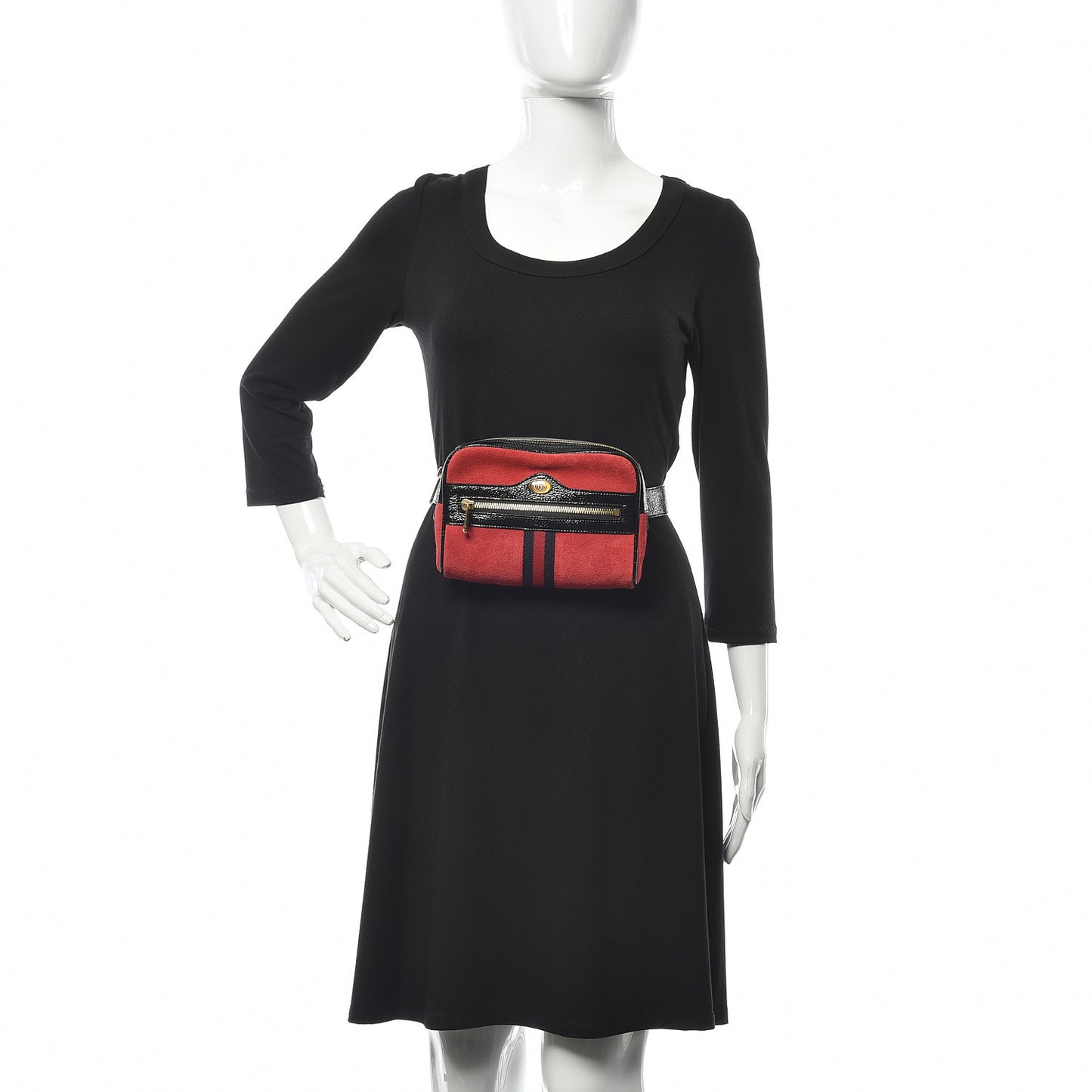 Suede Small Ophidia Belt Bag 85 34 Hibiscus Red