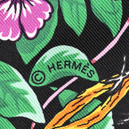 Hermes Silk Jungle Love Love Twilly Black Vert Rose Vif 4 of 4