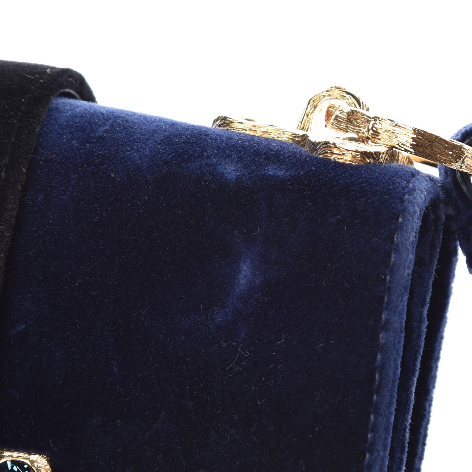 Prada Velvet Crystal Cahier Shoulder Bag Zaffiro Black 12 of 12