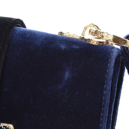 Prada Velvet Crystal Cahier Shoulder Bag Zaffiro Black 12 of 12