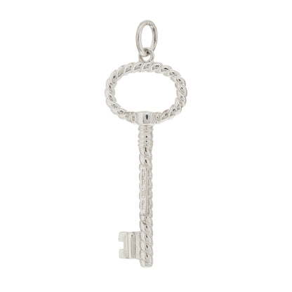 Tiffany Sterling Silver Twist Oval Key Pendant 3 of 3