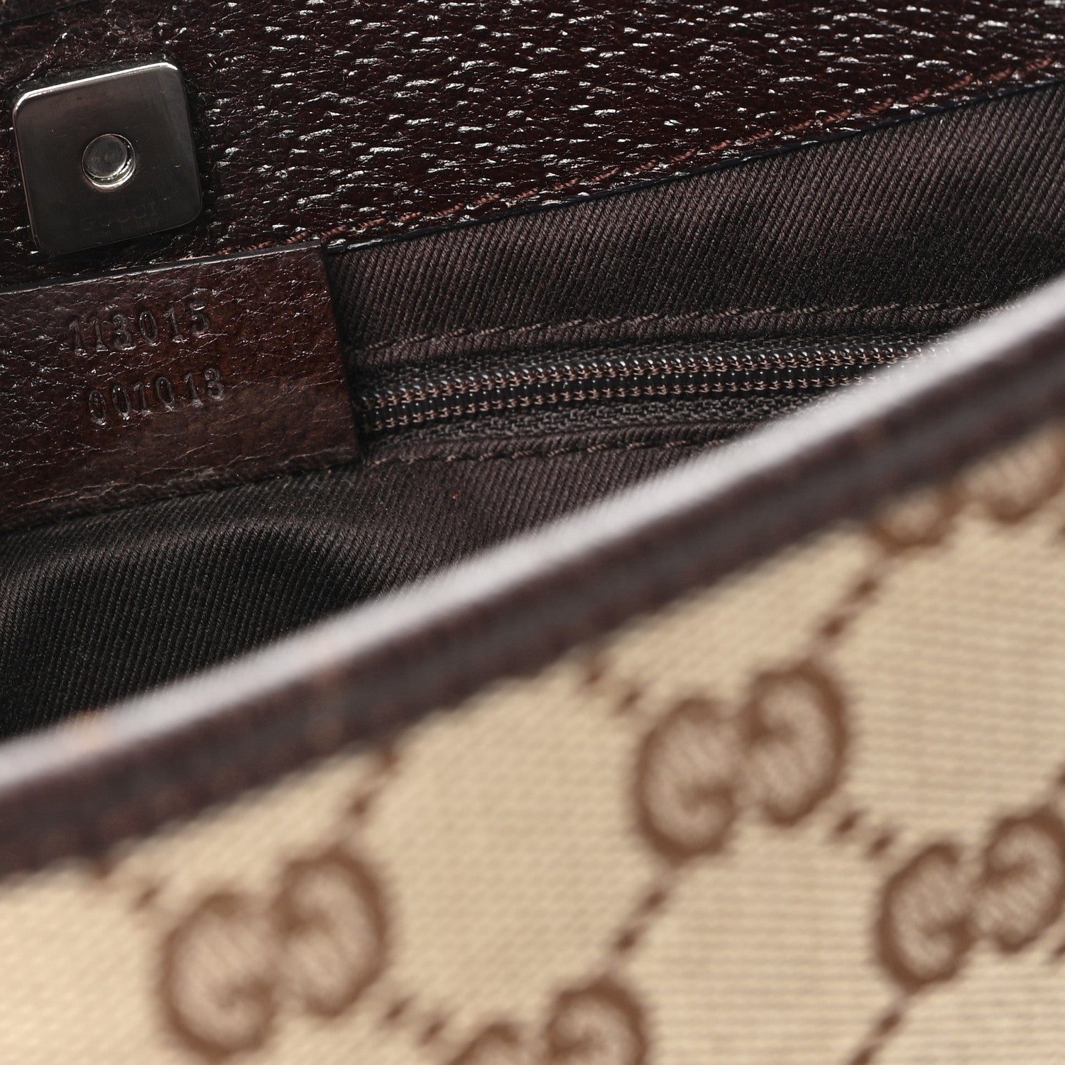 Gucci Monogram Shoulder Bag Dark Brown 7 of 10