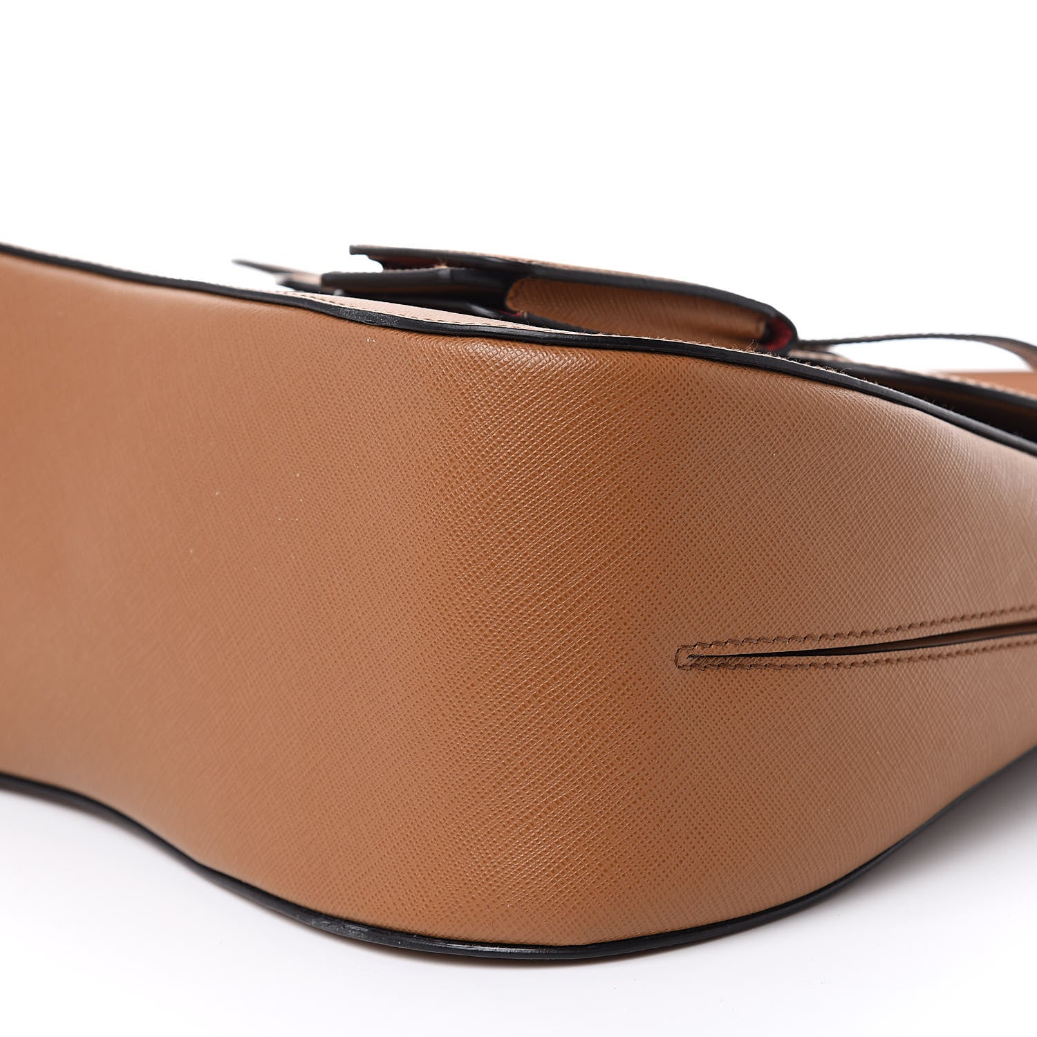 Prada Saffiano Lux Large Sidonie Top Handle Bag Caramel 9 of 10