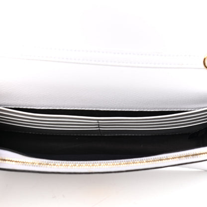 Fendi Vitello Cruise F is Fendi FF 1974 Embossed Medium Envelope Wallet On Chain Optical White Maya Black 13 of 16
