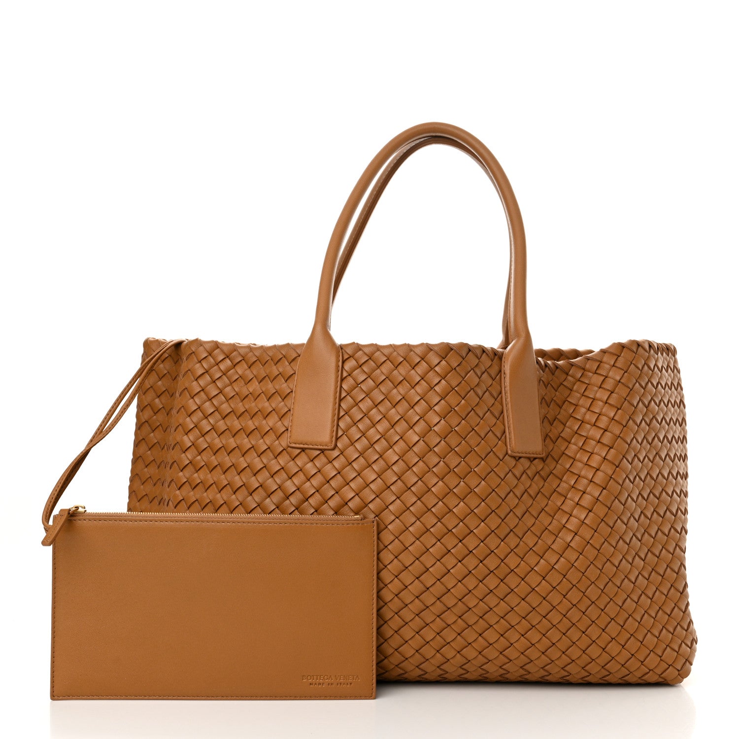 Bottega Veneta Lambskin Intreccio Medium Cabat Caramel 3 of 11