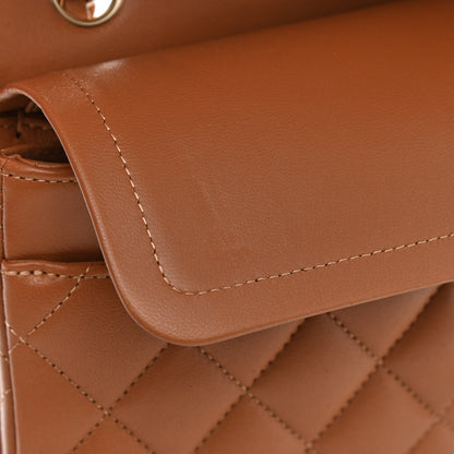 Chanel Lambskin Quilted Small Double Flap Brown 12 of 17