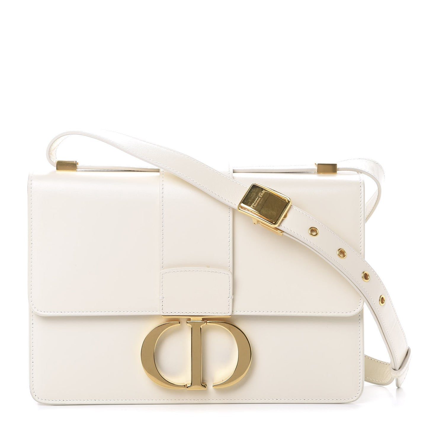 Calfskin 30 Montaigne Flap Bag White