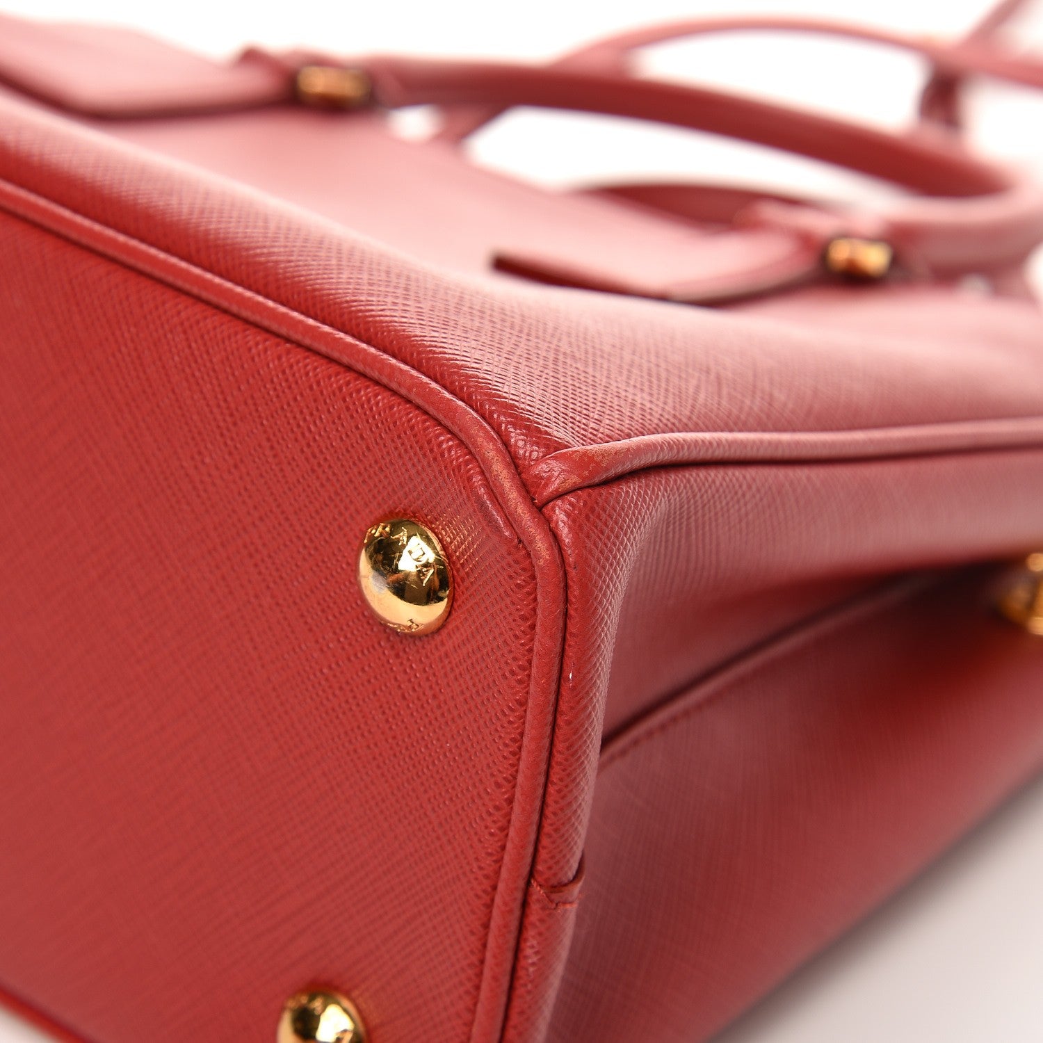 Prada Saffiano Mini Galleria Double Zip Tote Fuoco 13 of 13