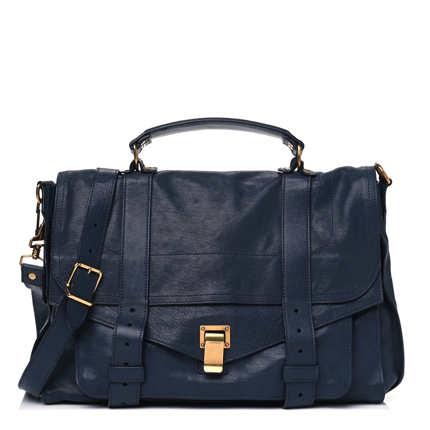 Proenza Schouler Lambskin Large PS1 Satchel Midnight 1 of 10
