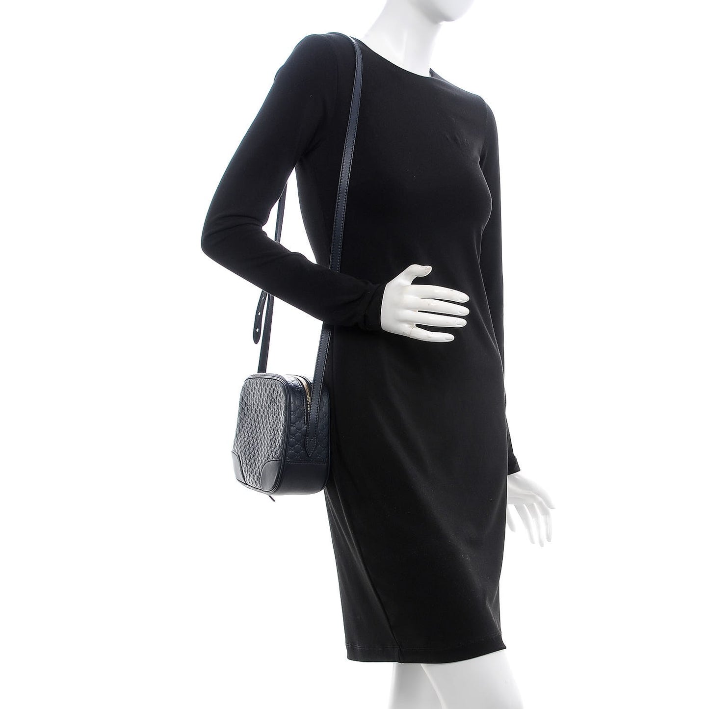 Soft Microguccissima Mini Bree Messenger Bag Blue