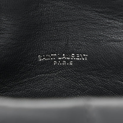 Saint Laurent Lambskin Quilted Toy Loulou Puffer Monogram Chain Satchel Storm 8 of 11