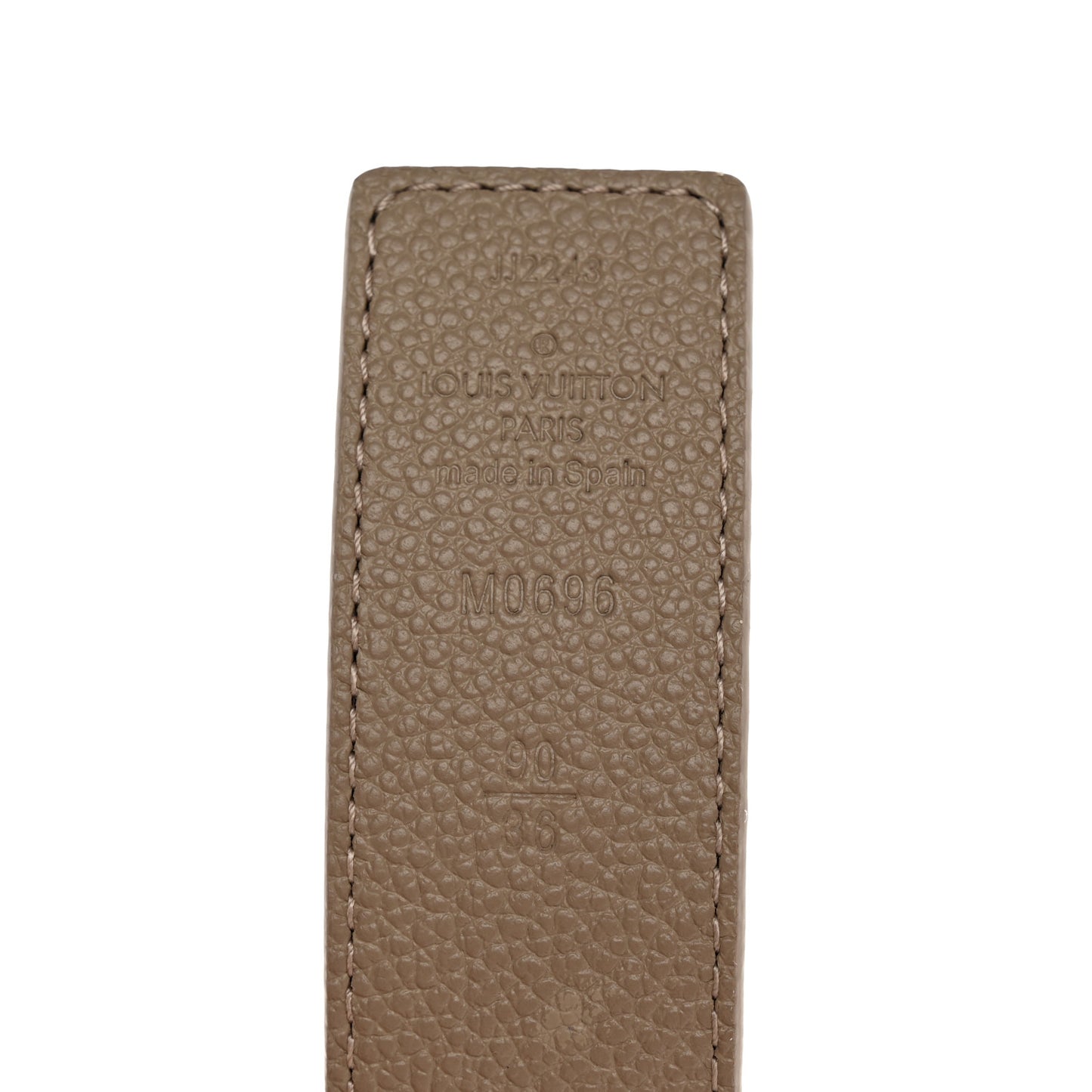 Calfskin Monogram 30mm LV Initiales Reversible Belt 85/34 Beige