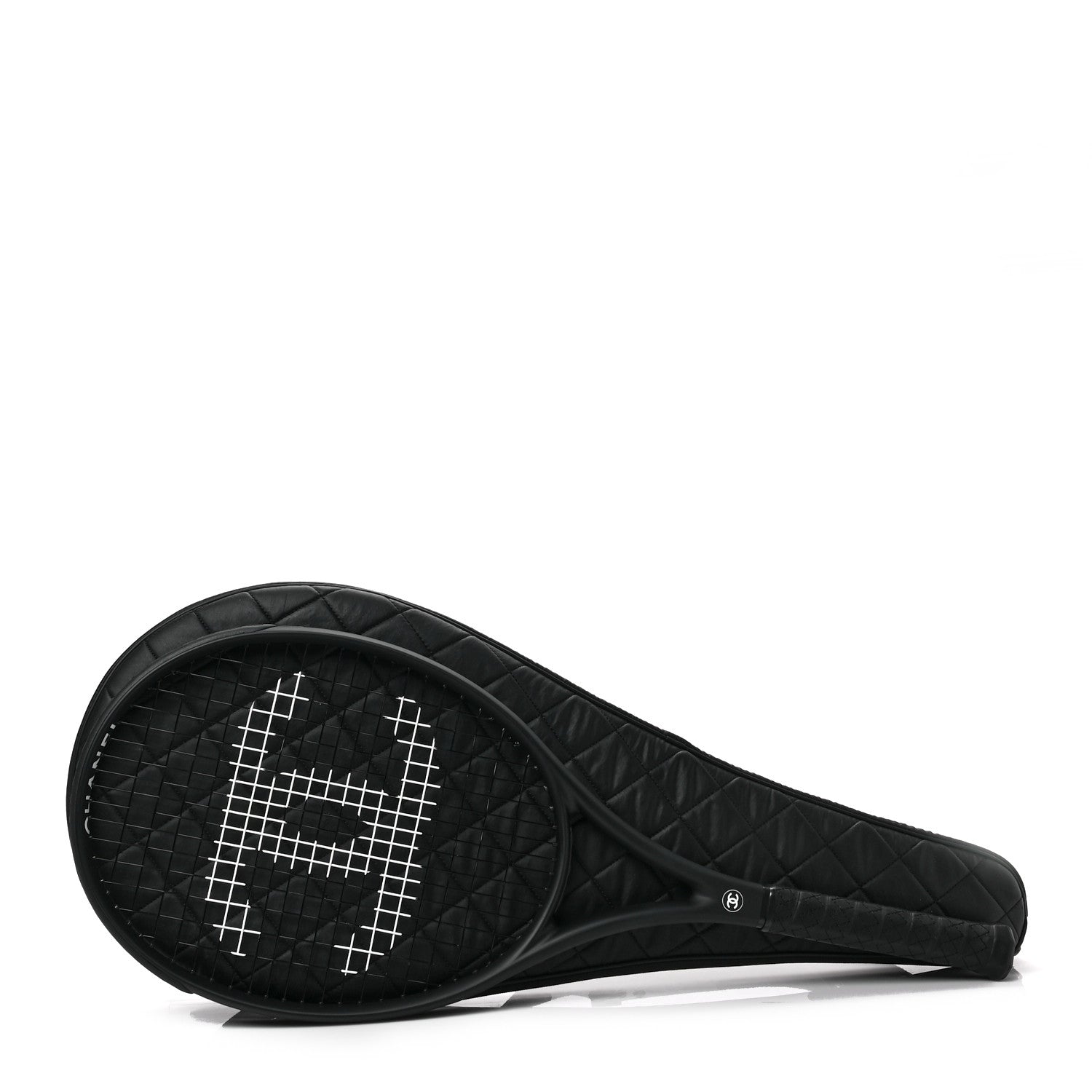 Chanel Tennis Racquet and Nylon Quilted Cover Black 6 of 6