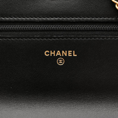 Chanel Calfskin Quilted Perfect Fit Wallet On Chain WOC Black 6 of 12