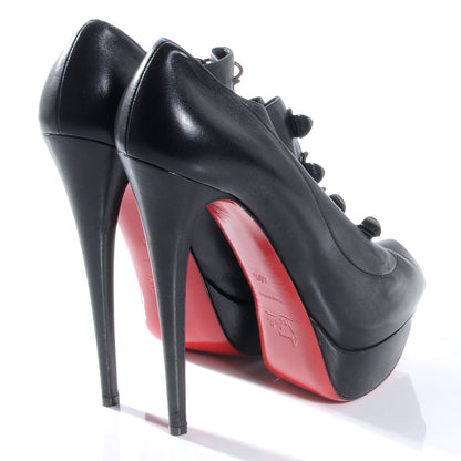 Christian Louboutin Leather Marine 150 Peep Platform Booties 40.5 Black 4 of 7