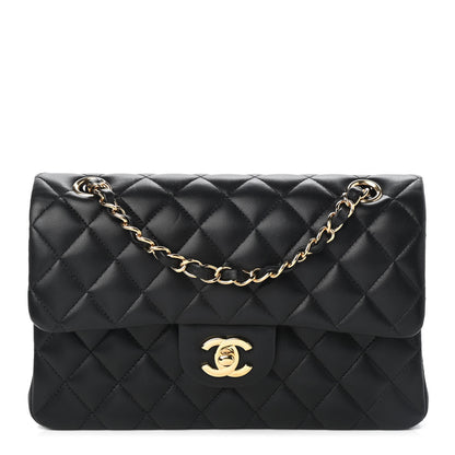 Chanel Lambskin Quilted Small Double Flap Black 1 of 8