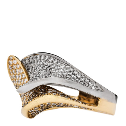 Parker & West by FASHIONPHILE 18K Yellow White Gold Diamond 2.27ctw Pave Cocktail Ring 55 7.25 3 of 10