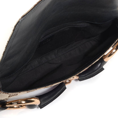 Gucci Monogram Horsebit Web Clutch Purple 5 of 7