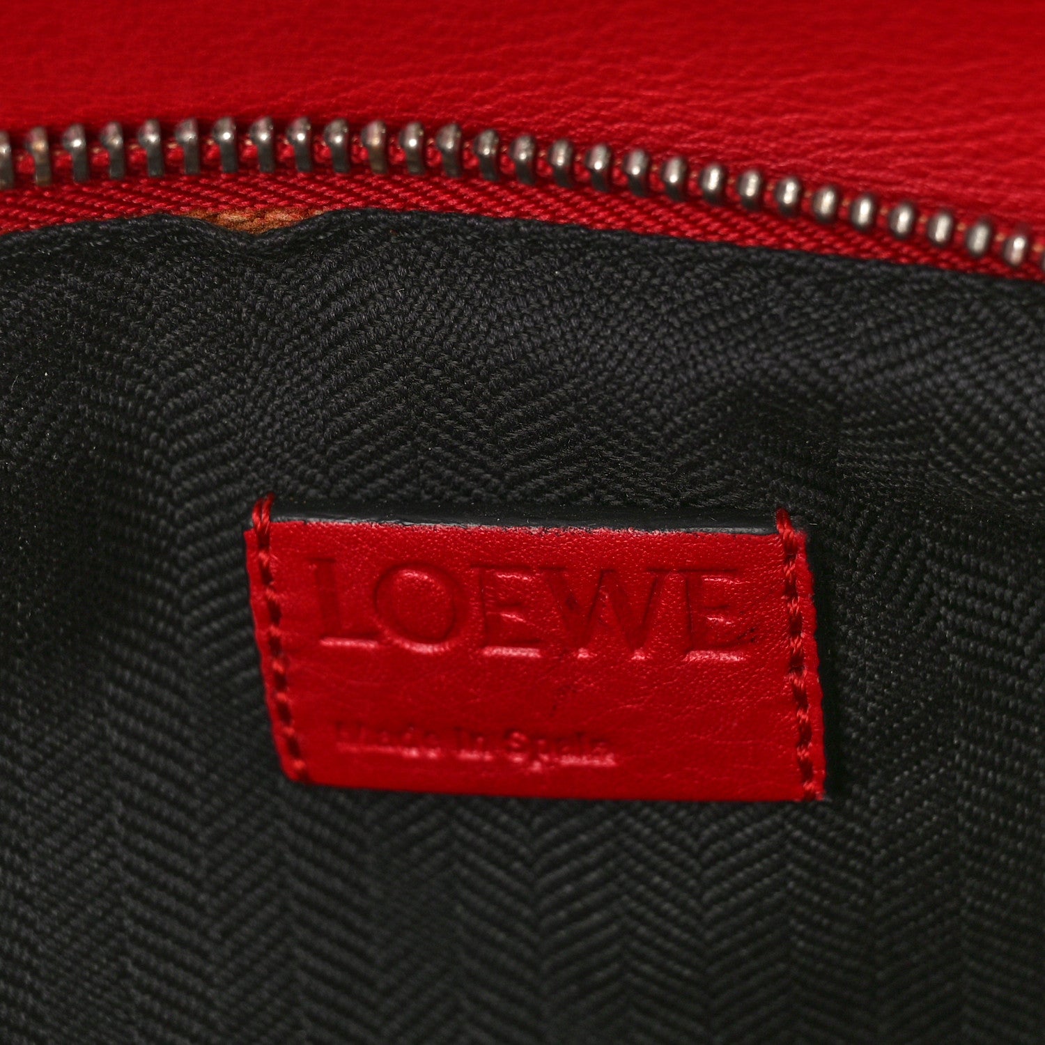 Loewe Calfskin Zipper Puzzle Bag Red 6 of 8