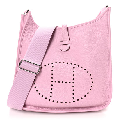 Hermes Taurillon Clemence EVELYNE III PM Mauve Sylvestre 1 of 10