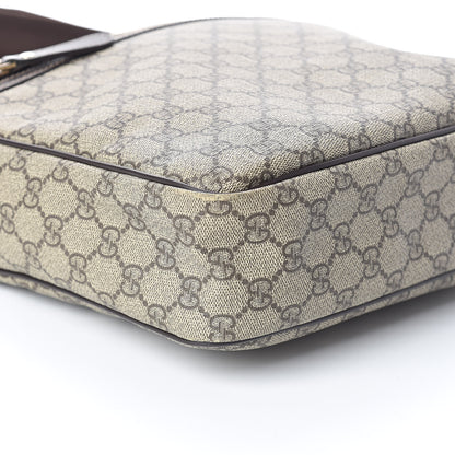 Gucci GG Plus Monogram Selleria Calfskin Medium Messenger Bag Beige Ebony Cocoa Dark Chocolate 8 of 9