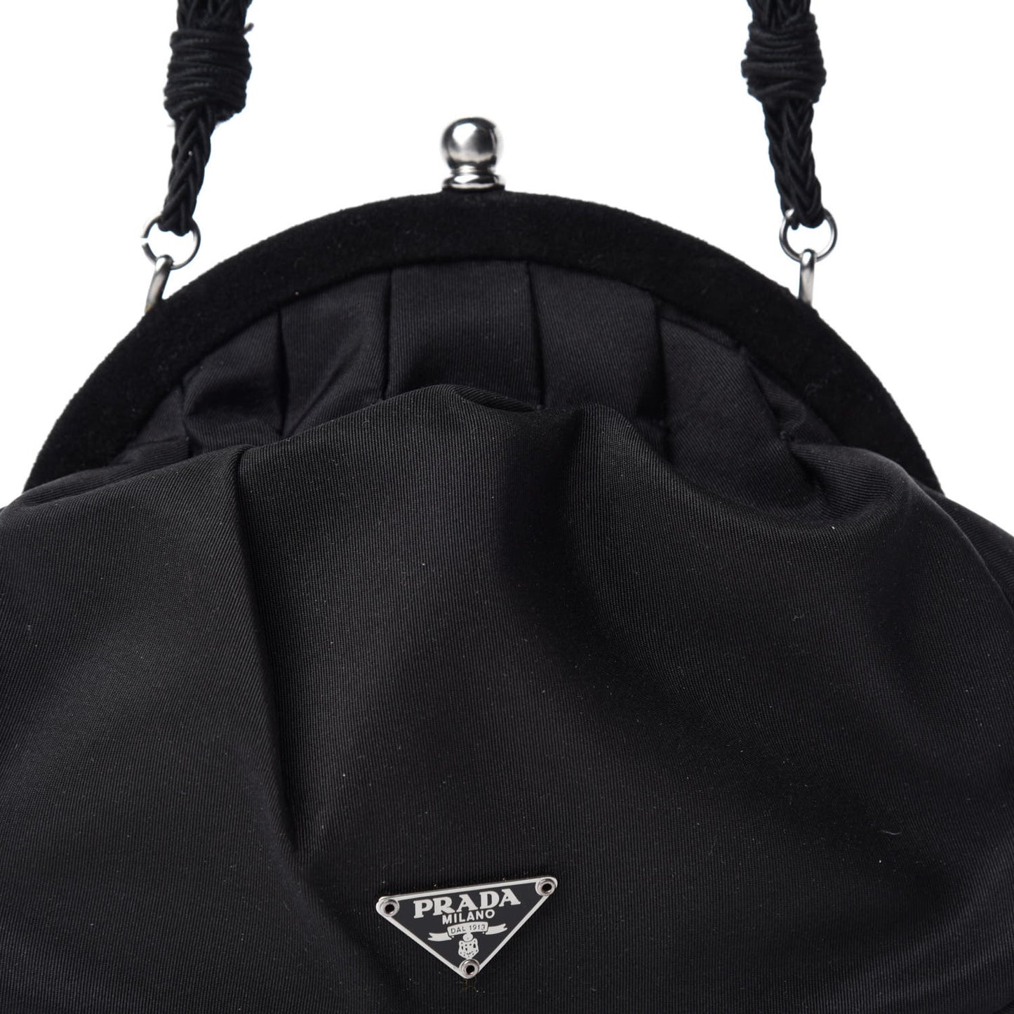 Satin Evening Bag Black