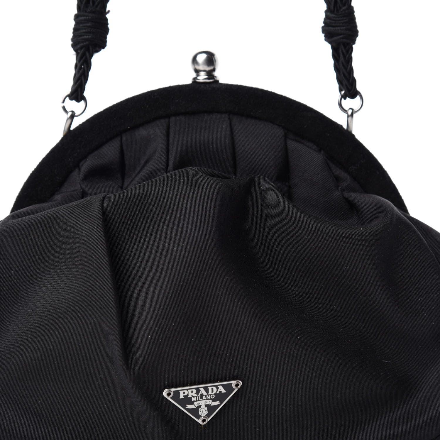 Prada Satin Evening Bag Black 10 of 10
