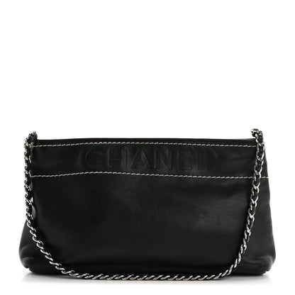Chanel Lambskin Lax Pochette Black 1 of 9