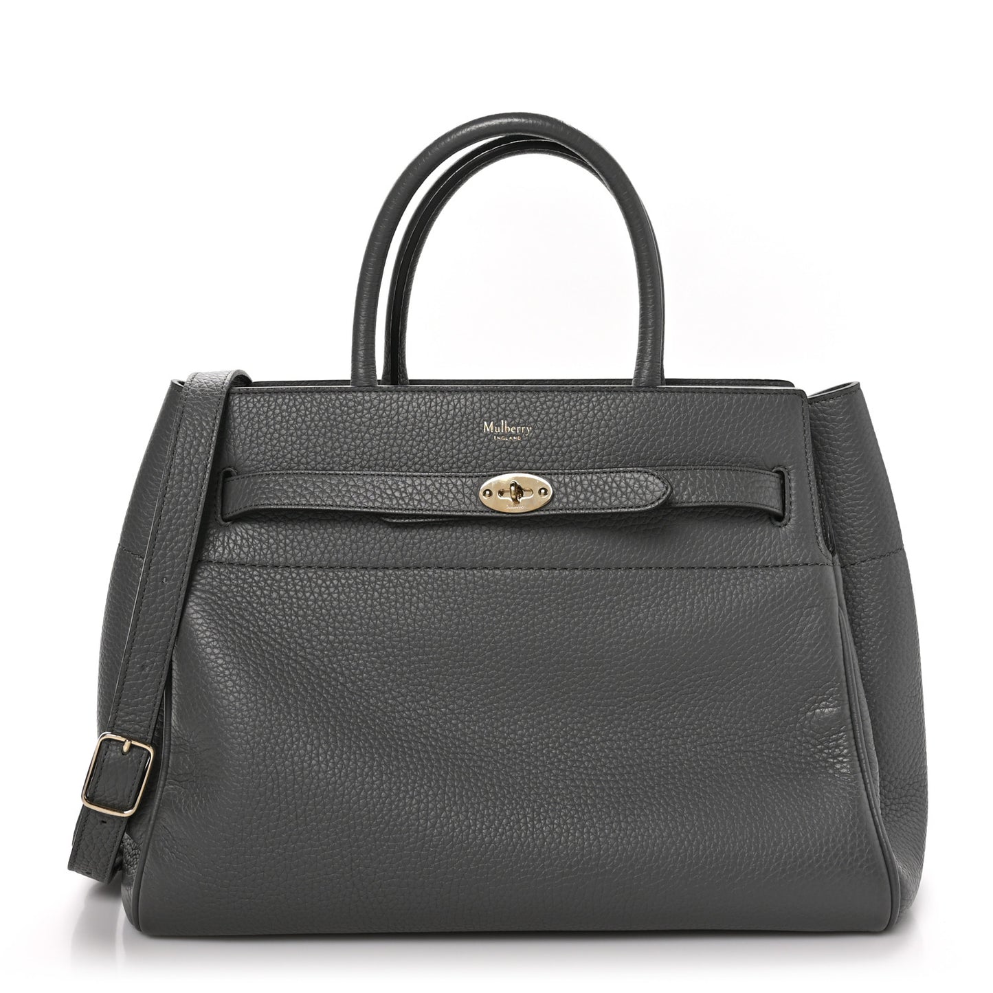 Heavy Grain Belted Bayswater Tote Charcoal