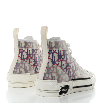 Christian Dior Technical Canvas Oblique Pixel Mens B23 High Top Sneakers 41 Blue Red 4 of 9