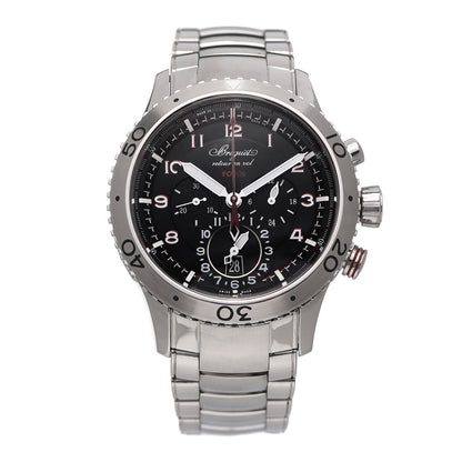 Breguet Stainless Steel 44mm Type XXII Flyback Chronograph Automatic Watch Black 3880ST/H2/SXO 1 of 6