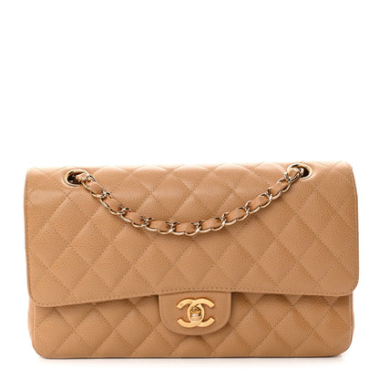 Chanel Caviar Quilted Medium Double Flap Beige 1 of 10