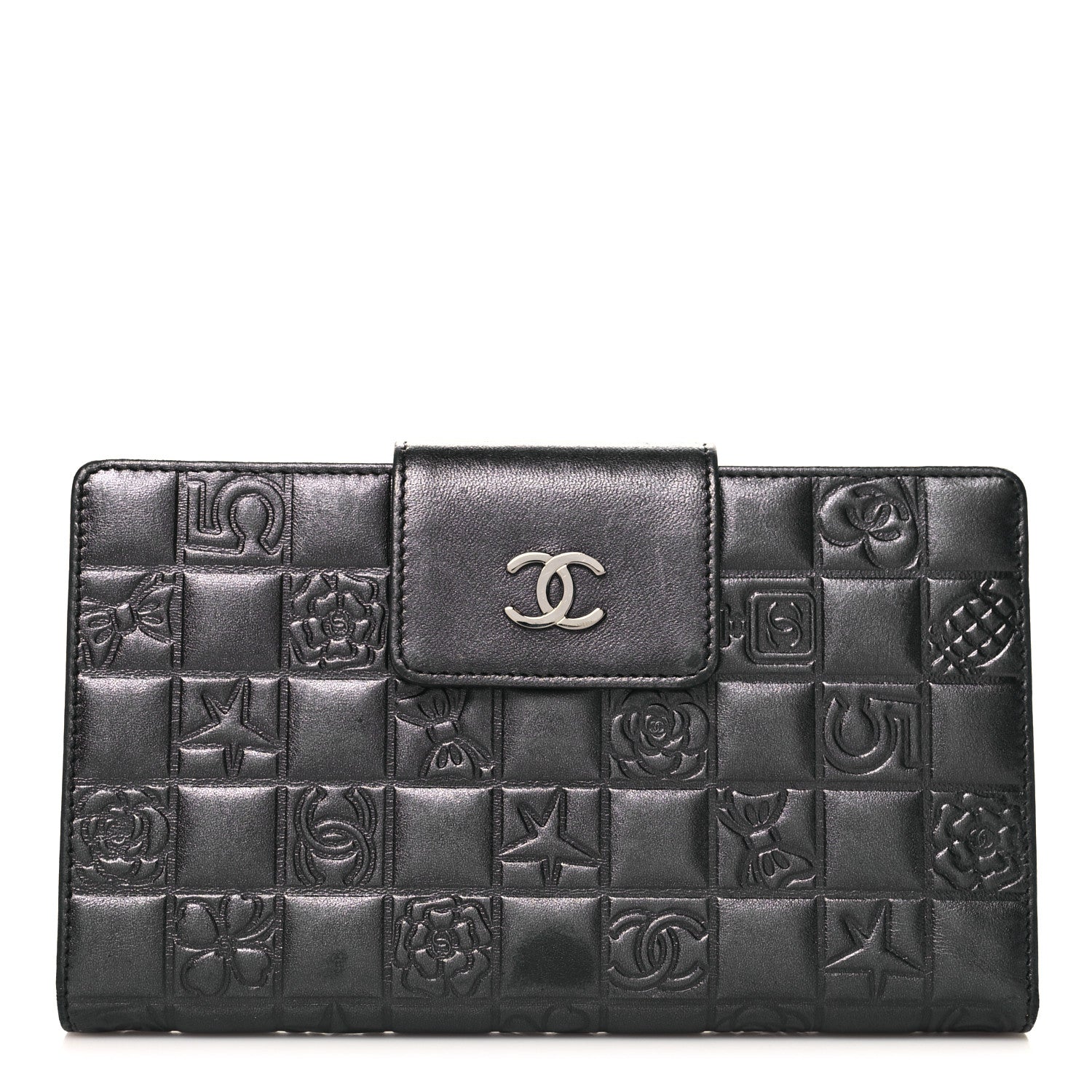 Chanel Calfskin Lucky Symbols French Wallet Black 1 of 11