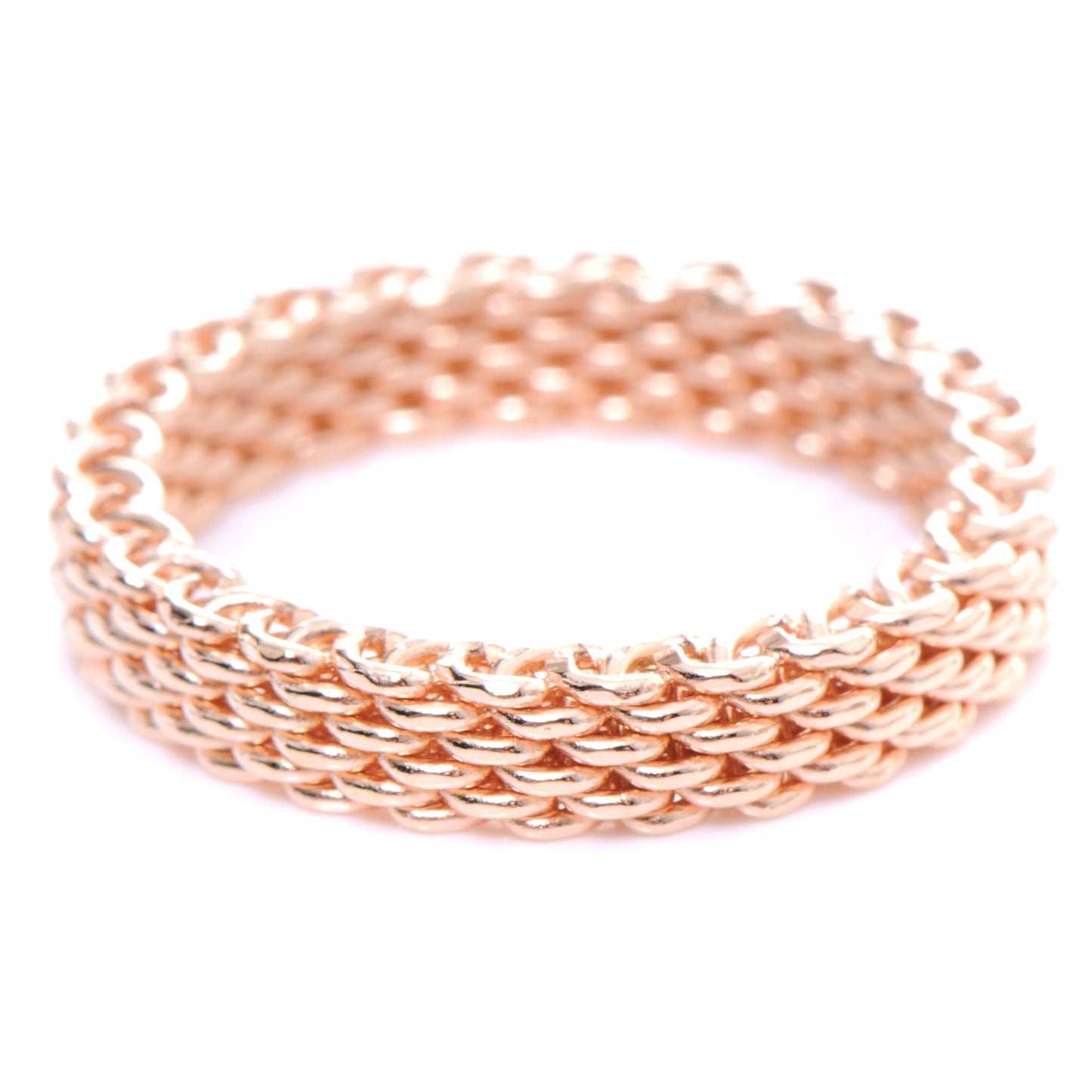 18k Rose Gold Narrow Mesh Somerset Ring 6