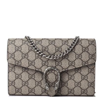Gucci GG Supreme Monogram Mini Dionysus Chain Wallet Beige Taupe 1 of 4